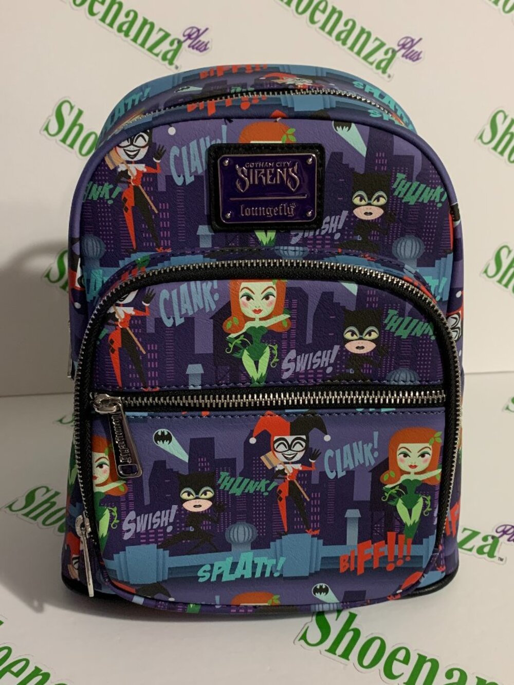 Loungefly Mini Backpack Gotham City Sirens Poison Ivy Harley Quinn Catwoman Bag